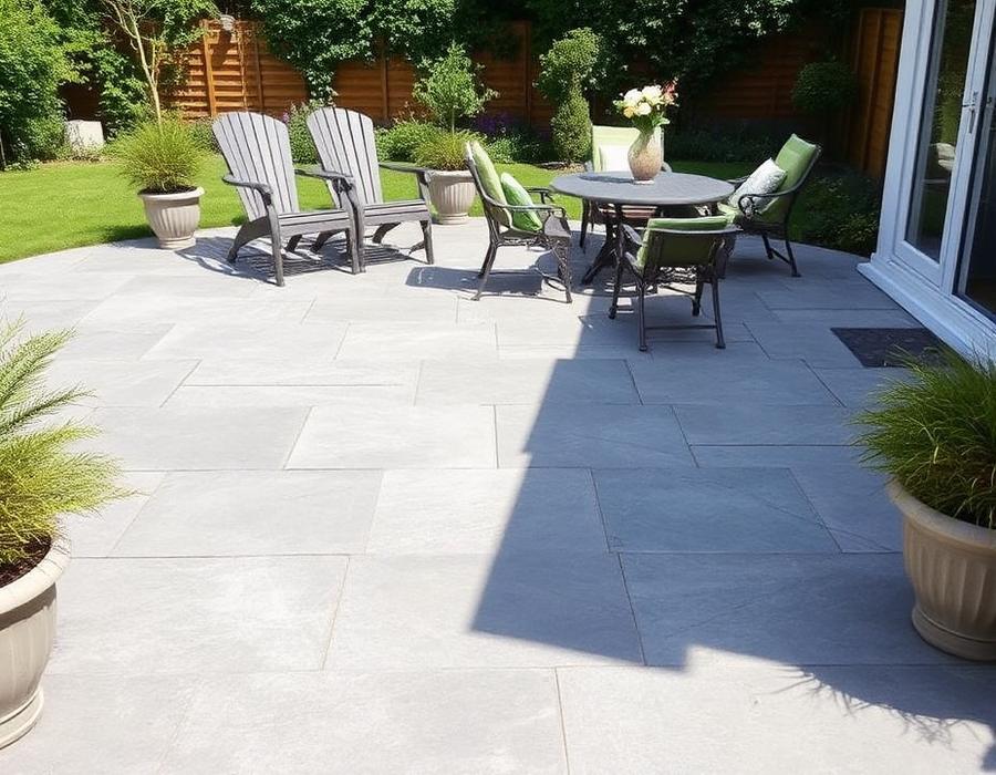 Completed patio in Pershore, Worcs